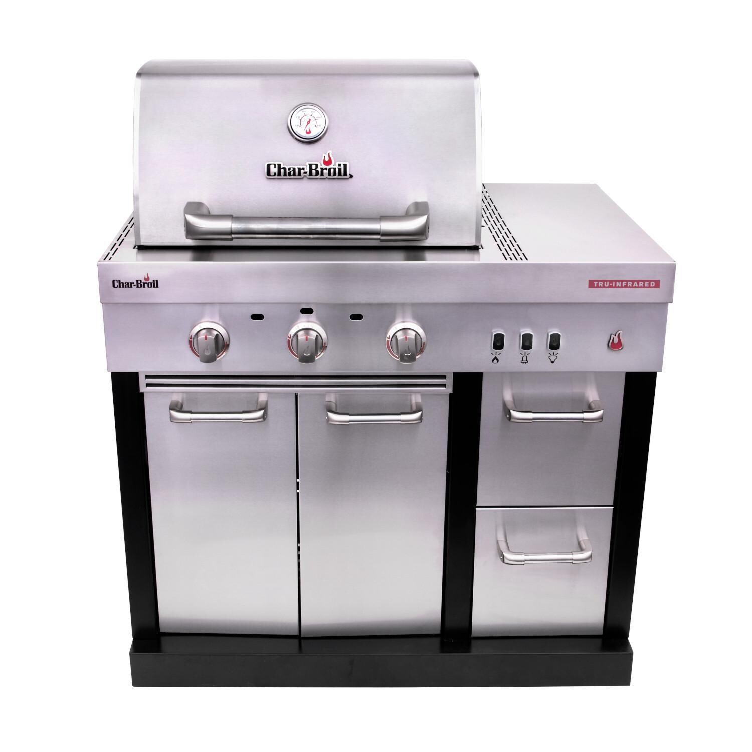 burner char broil grills at lowes Burner Char Broil Bbq Lowes Charbroil Medallion Series 4-Piece Modular  Outdoor Kitchen