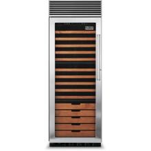 Viking Professional 30-Inch 150 Bottle Right Hinge Triple Zone Wine Cellar - Stainless Steel - VCWB301RSS image