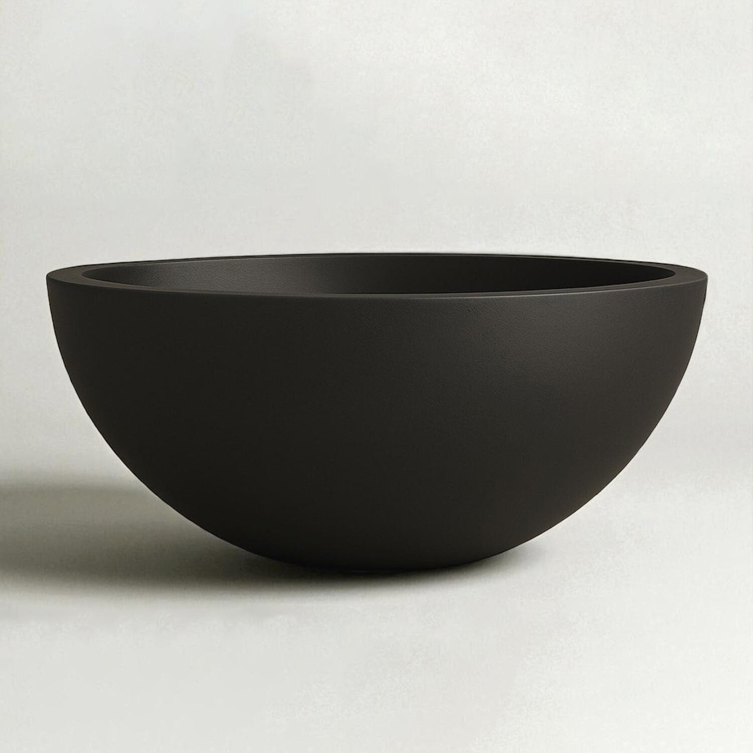 Warming Trends 105392 Aura 26-in Round Concrete Universal LP/NG Fire Pit in Black - Fire Pit - White Background thumbnail