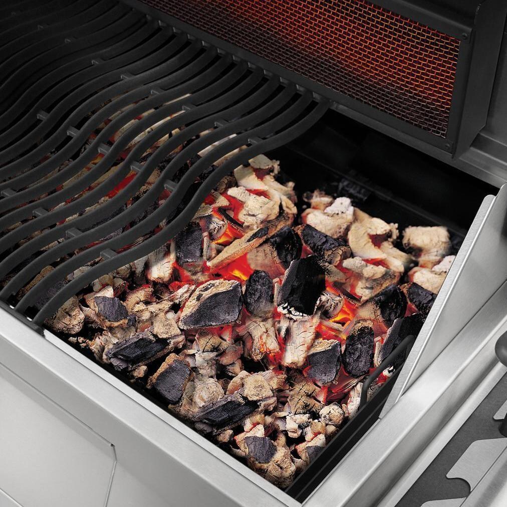 Napoleon Professional Charcoal Grill On Cart - Charcoal Bed & Cast Iron Wave Grates thumbnail