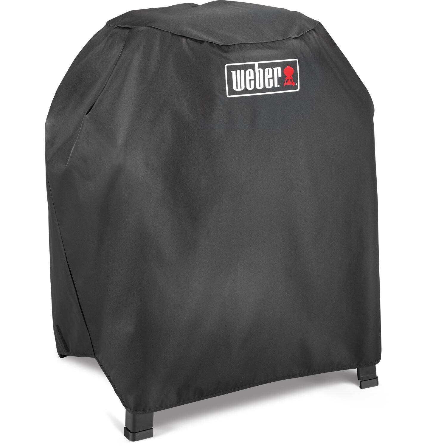Weber 3401288 Polyester Premium Grill Cover for Lumin Grill on Fixed Stand - Angled Left - White Background thumbnail