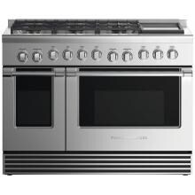 Fisher Paykel Professional (Formerly DCS) 48-Inch 6-Burner Dual-Fuel Natural Gas Range With Griddle - RDV2-486GDN N