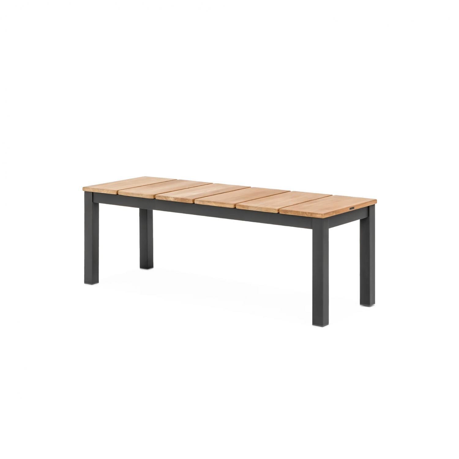 Teak + Table Barbados 51 Inch Backless Bench in Asteroid - White Background thumbnail