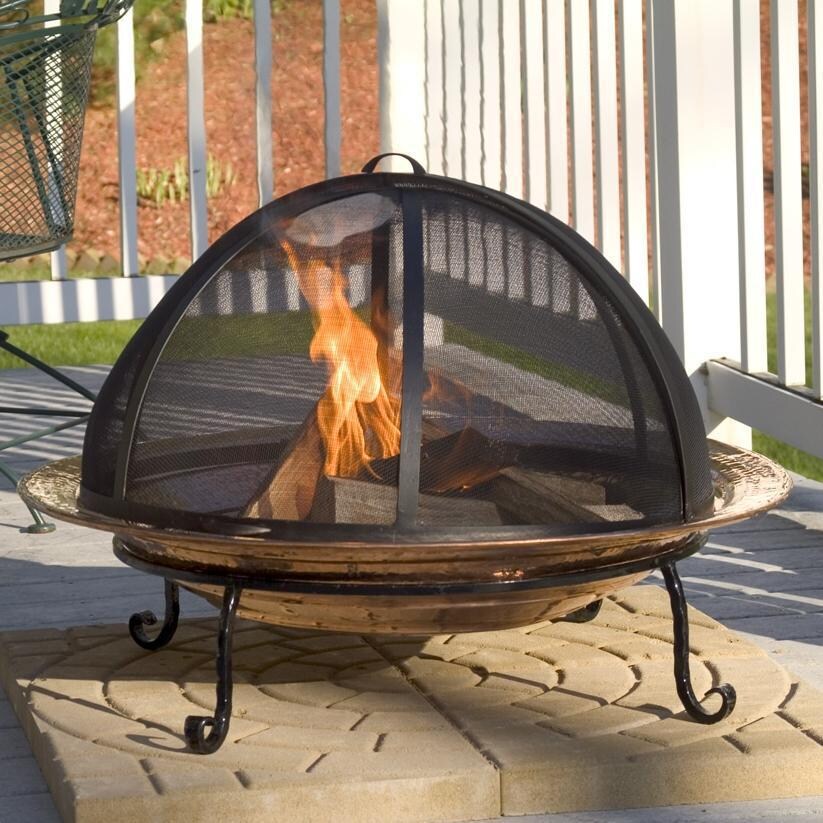 Good Directions 30-Inch Mesh Fire Pit Hinged Spark Screen - Round - (Shown With Fire Pit - Not Included) thumbnail