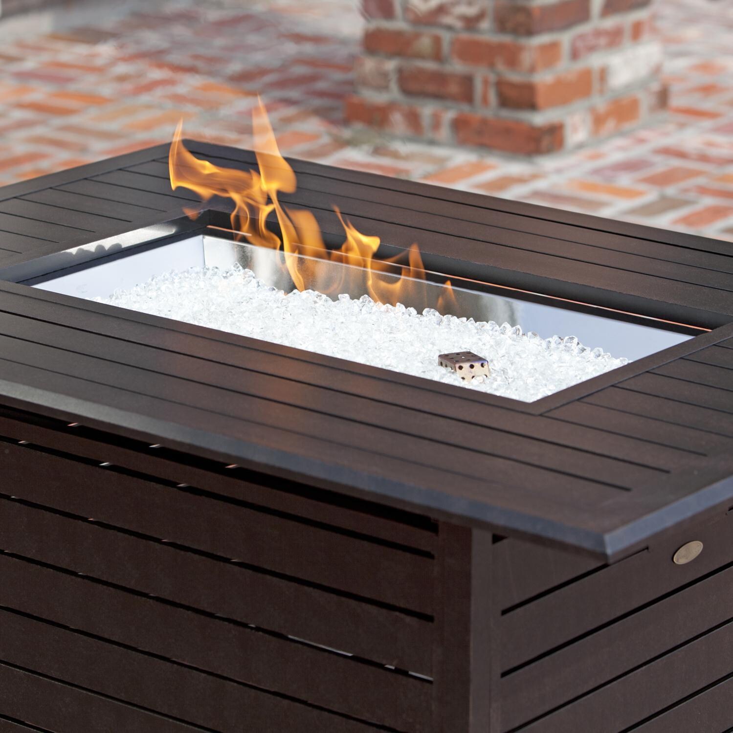 Haven Bay 35-Inch Propane Gas Fire Pit Table By Ultimate Patio - Fire Pit Burning - Detail thumbnail