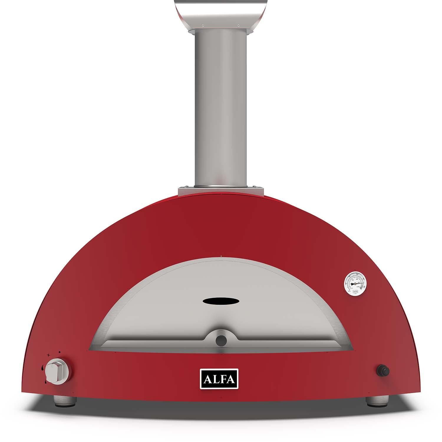 Alfa Moderno 3 Pizze Natural Gas Pizza Oven - Antique Red - FXMD