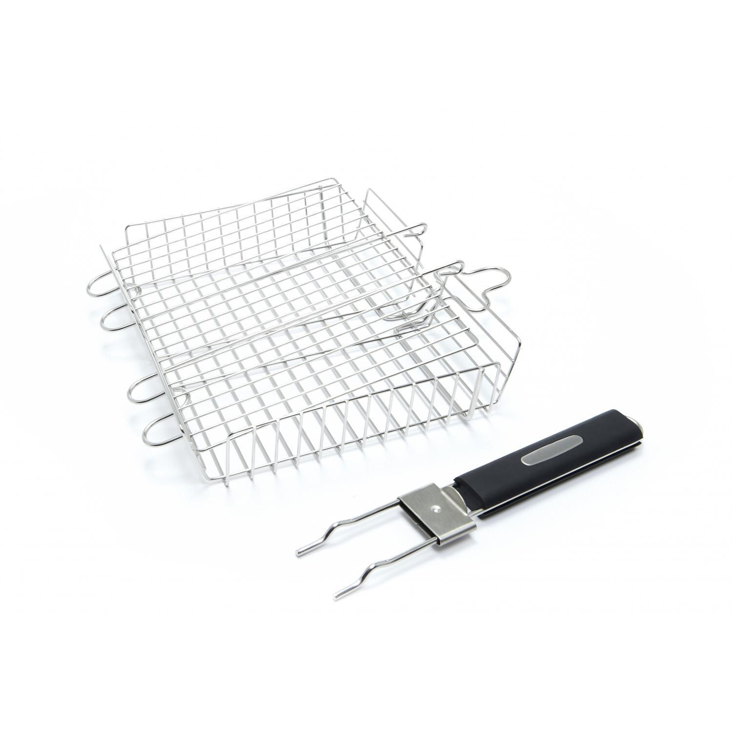 Broil King 13-Inch Square Stainless Steel Grill Basket With Detachable Handle - Full View thumbnail