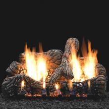 White Mountain Hearth By Empire 18-Inch Charred Oak Gas Log Set With Vent-Free Propane Slope Glaze Burner - Programmable Thermostat Remote image