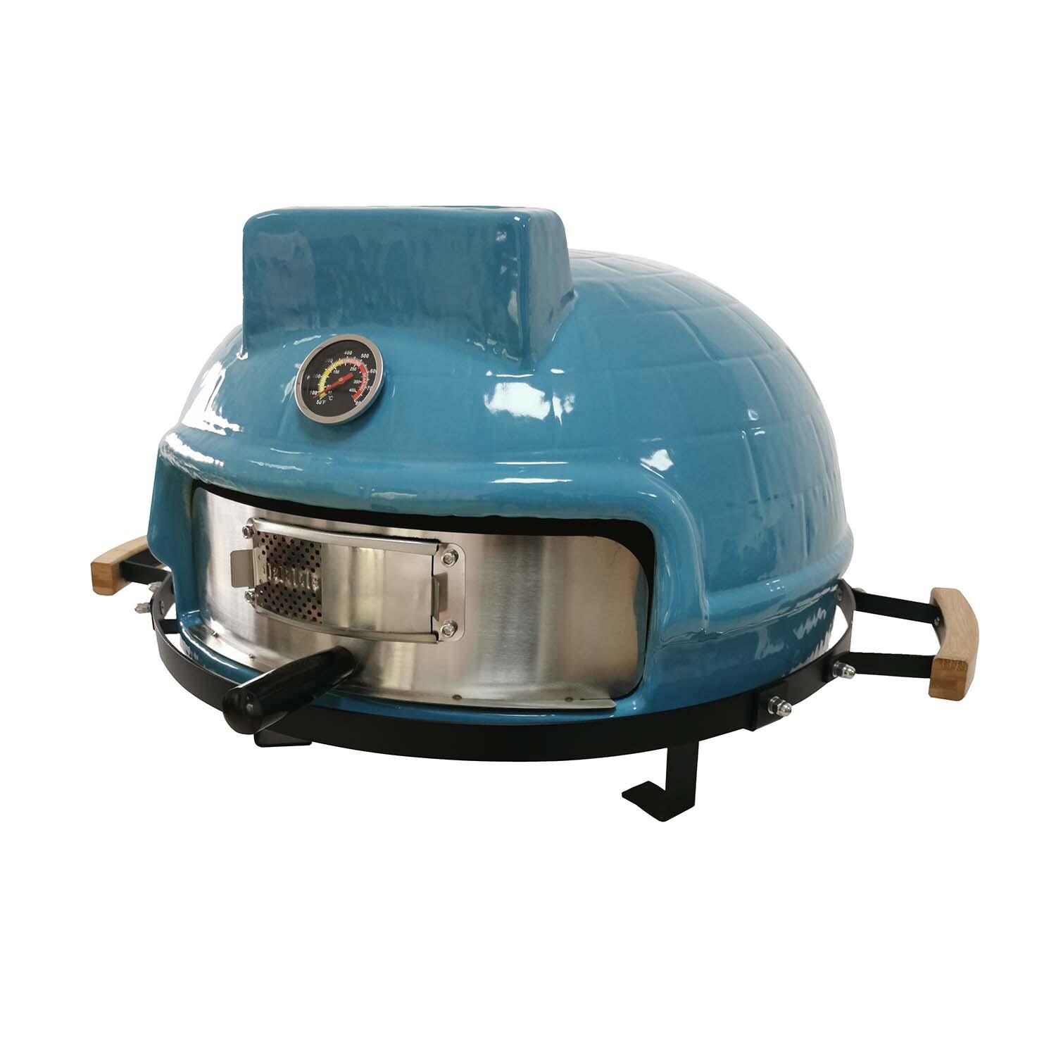 Lifesmart SCS-CPO21TQ Charcoal Pizza Oven - Turquoise - Side thumbnail