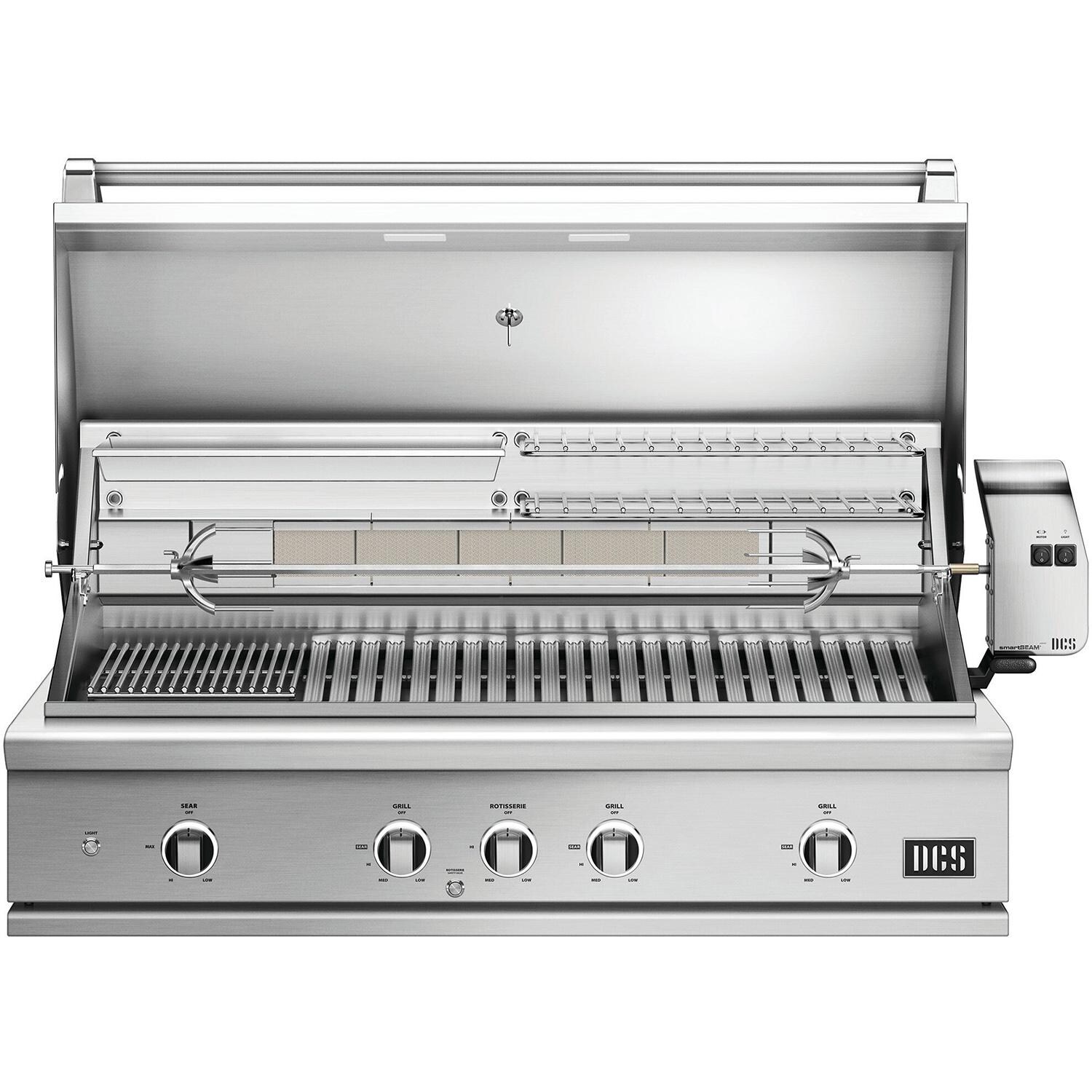 DCS BE1-48RCI-N Series 9 48-Inch Built-In Natural Gas Grill With Rotisserie & Infrared Burner - Open View thumbnail