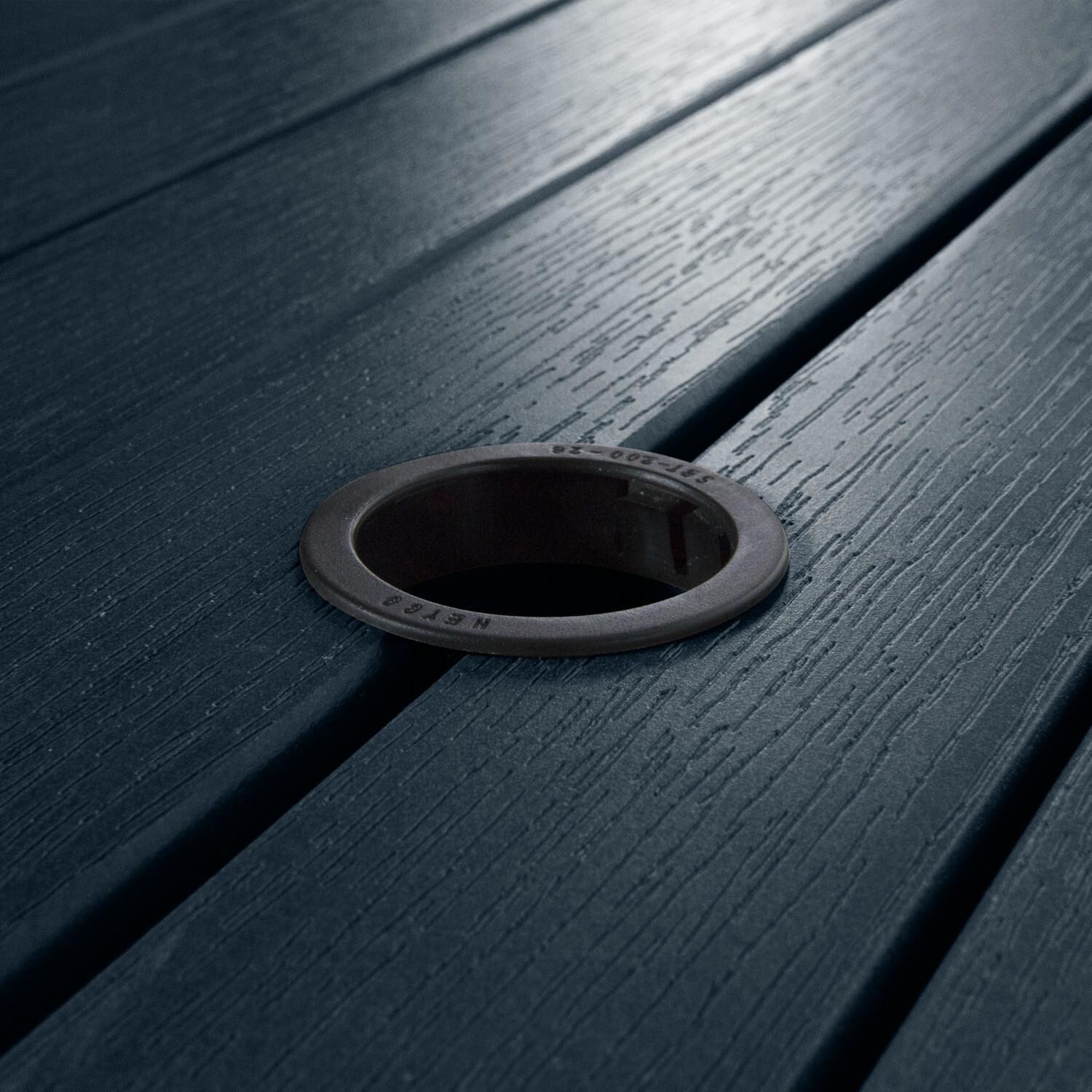 Lakeview Elm Pointe 5 Piece Round Counter Height Dining Set - Federal Blue - Umbrella Hole - Detail thumbnail