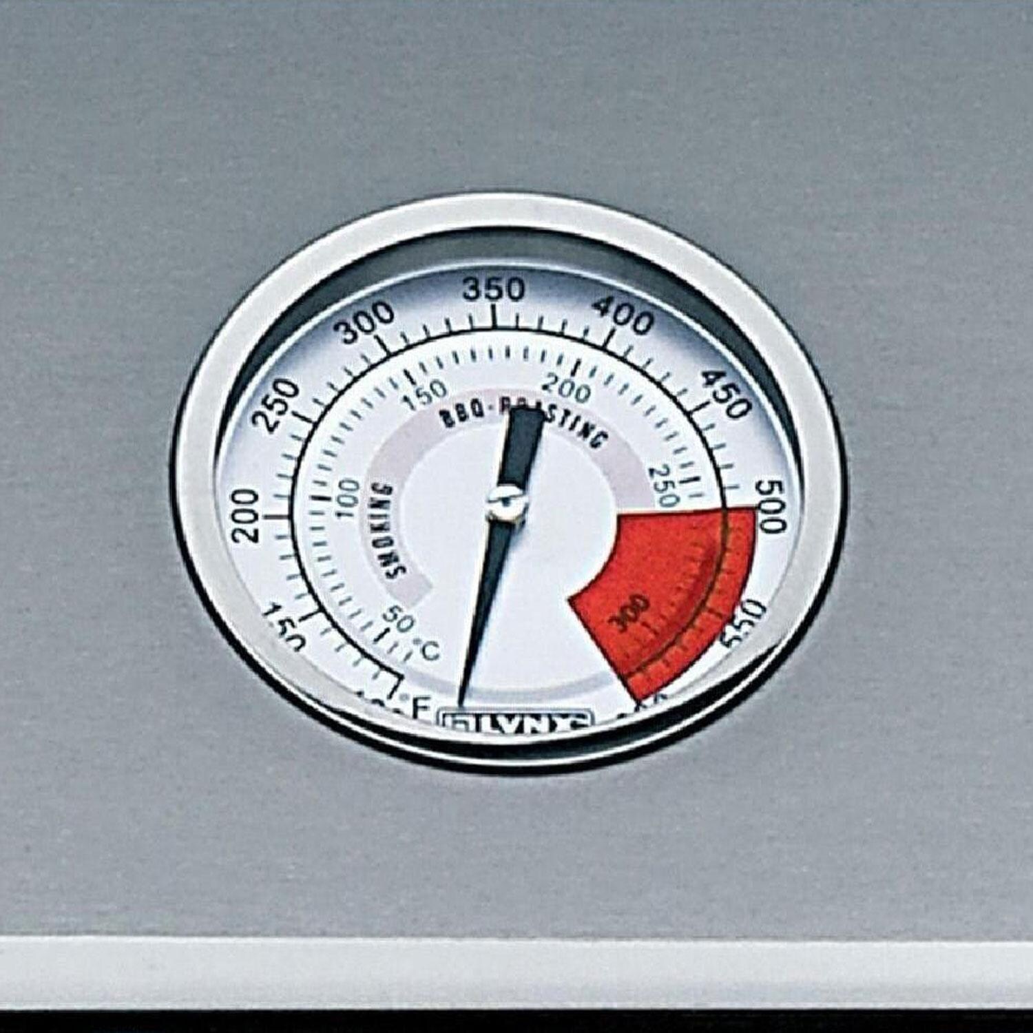 Lynx Sedona 30 Inch Natural Gas Grill On Cart w/ One ProSear & One SS Tube Burner - Temperature Gauge - Detail thumbnail