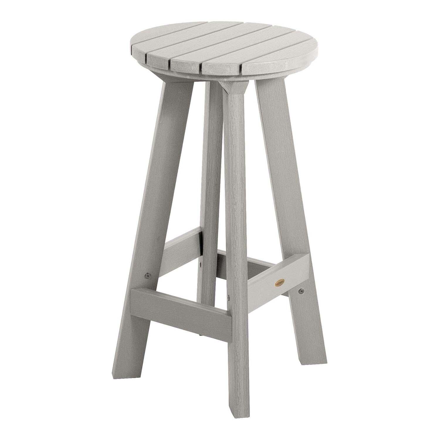 Tracewood Polyresin Bar Stool in Harbor Gray By Lakeview Outdoor Designs - White Background thumbnail