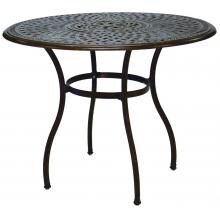 Darlee Series 60 52 Inch Cast Aluminum Patio Bar Table With Ice Bucket Insert - Antique Bronze image