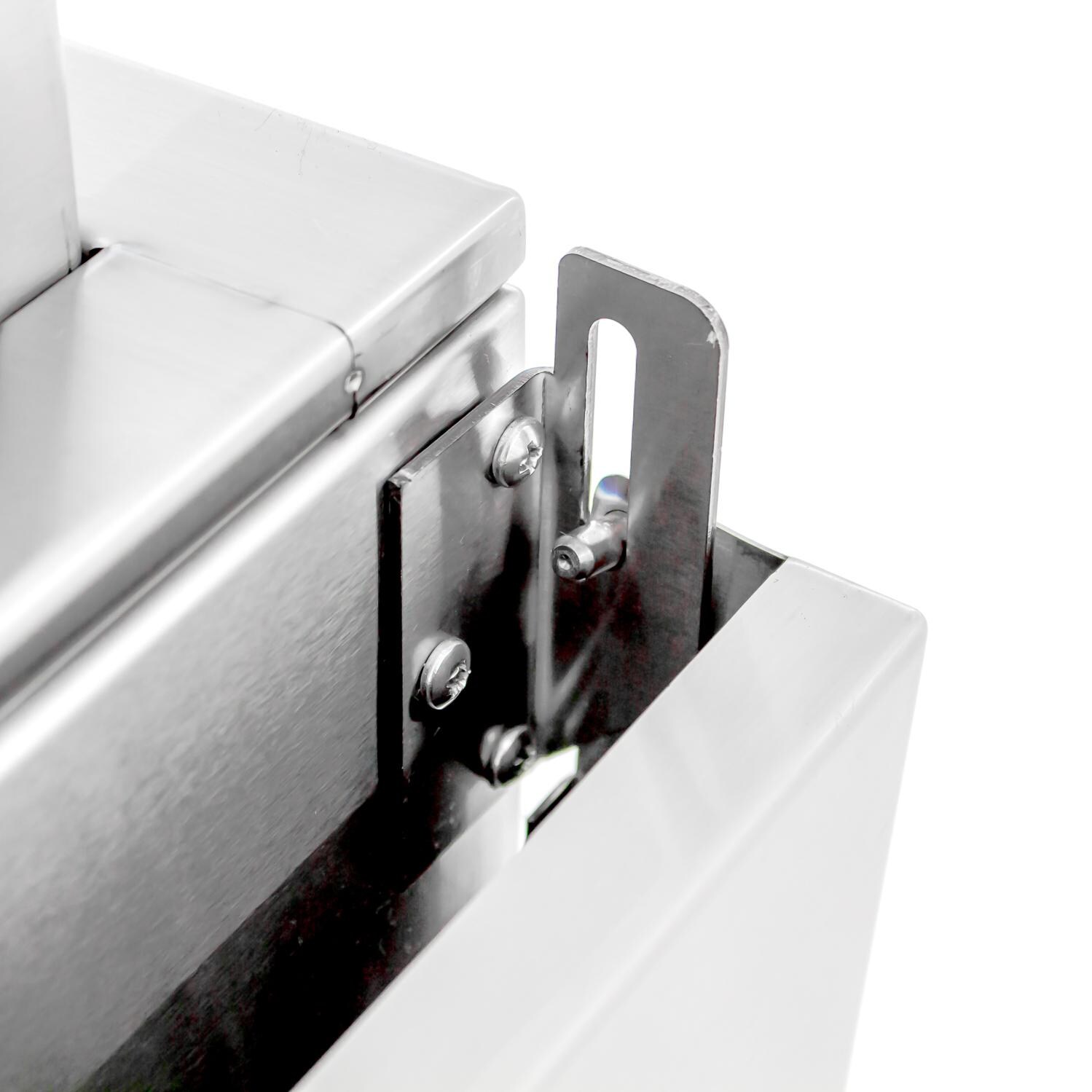 Cajun Grill Preaux 36-Inch Freestanding Charcoal Grill - Side Shelf Hinge Detail thumbnail