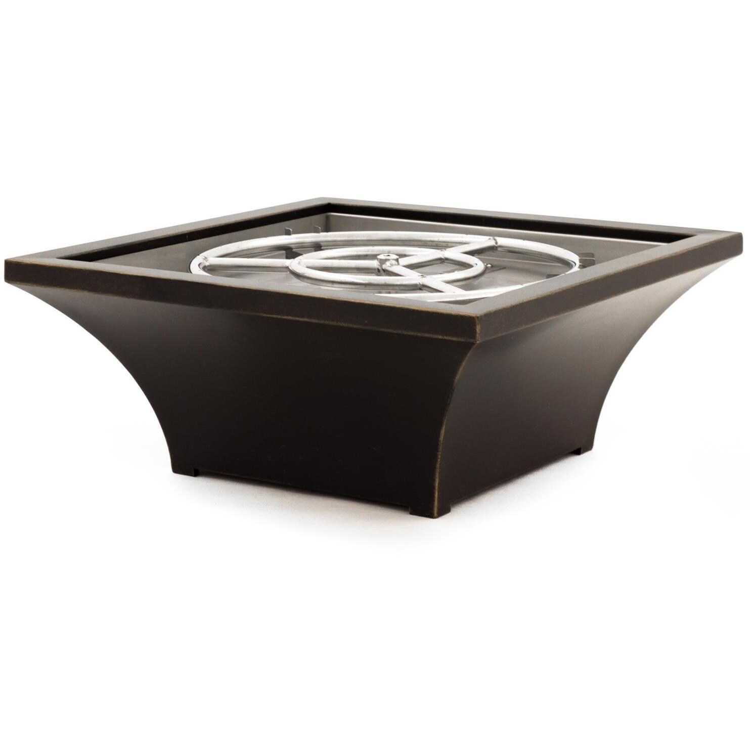 BBQGuys Signature Series Lavelle 24-Inch Square High-Rise Propane Fire Bowl - Oil Rubbed Bronze thumbnail