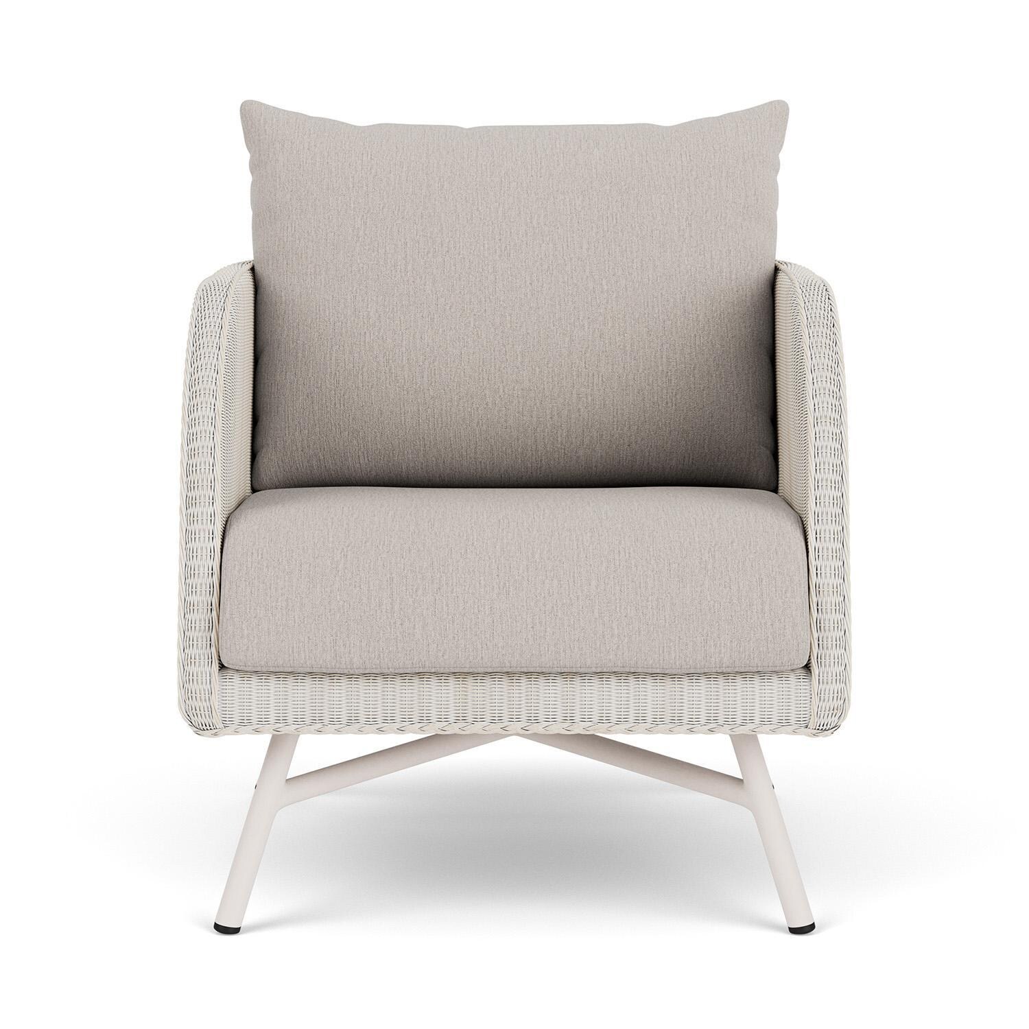 Essence Lloyd Loom Club Chair in Antique White/Remy Cloud by Lloyd Flanders