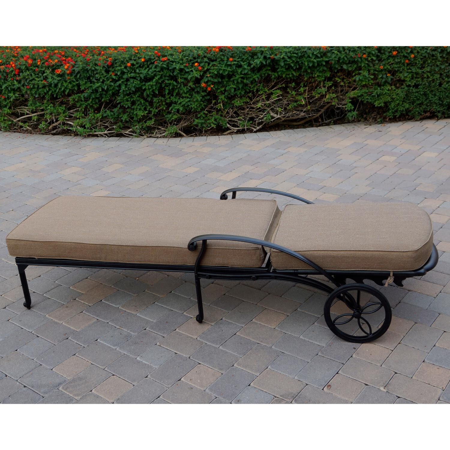 Darlee Elisabeth Cast Aluminum Patio Chaise Lounge - Flat thumbnail