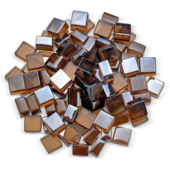 BBQGuys Signature AFF-COPLST12-2-10-J 1/2-in Copper Luster Cubes - Top View - White Background thumbnail