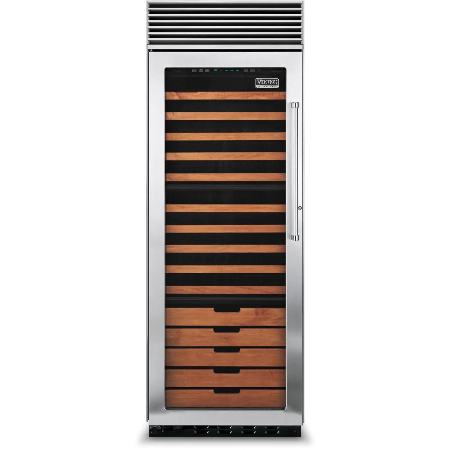 Viking Professional 30Inch 150 Bottle Left Hinge Triple Zone Wine