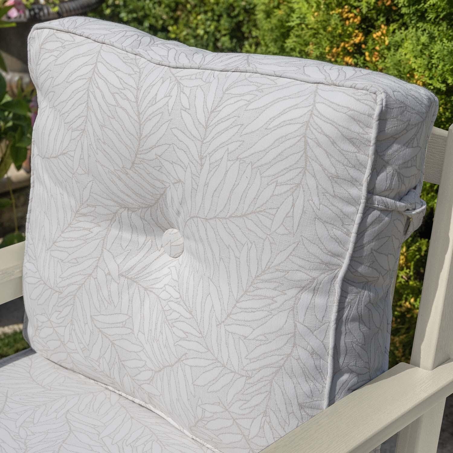 Blushing Bay 3 Pc Recycled Plastic Seating Set in Lively Parchment/Whitewash by Lakeview Outdoor Designs - Cushion - Detail thumbnail