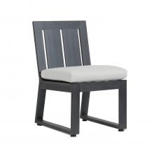 Redondo Aluminum Patio Dining Side Chair W/ Sunbrella Cast Silver Cushion By Sunset West image