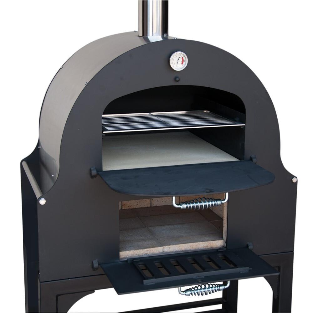 Tuscan Chef GX-B1 Medium Outdoor Wood-Fired Pizza Oven - On Cart - Close up thumbnail