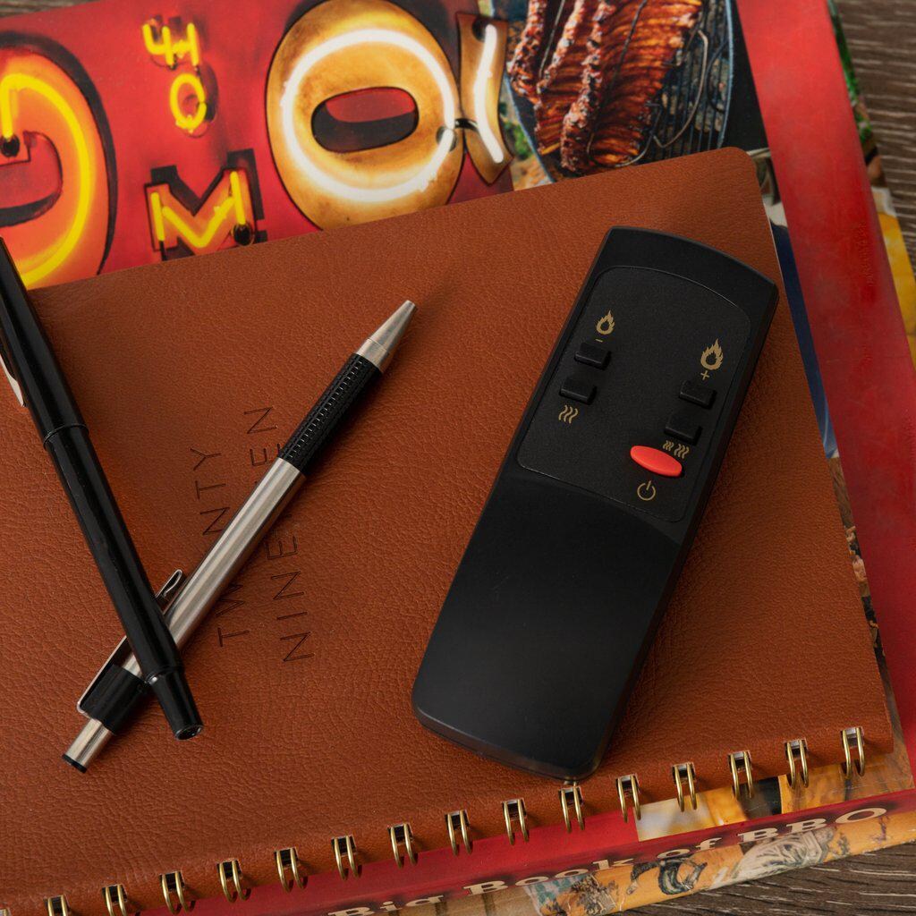 Fire Sense 31-Inch Wall Mount Electric Fireplace - Black - 60757 - Remote Lifestyle thumbnail