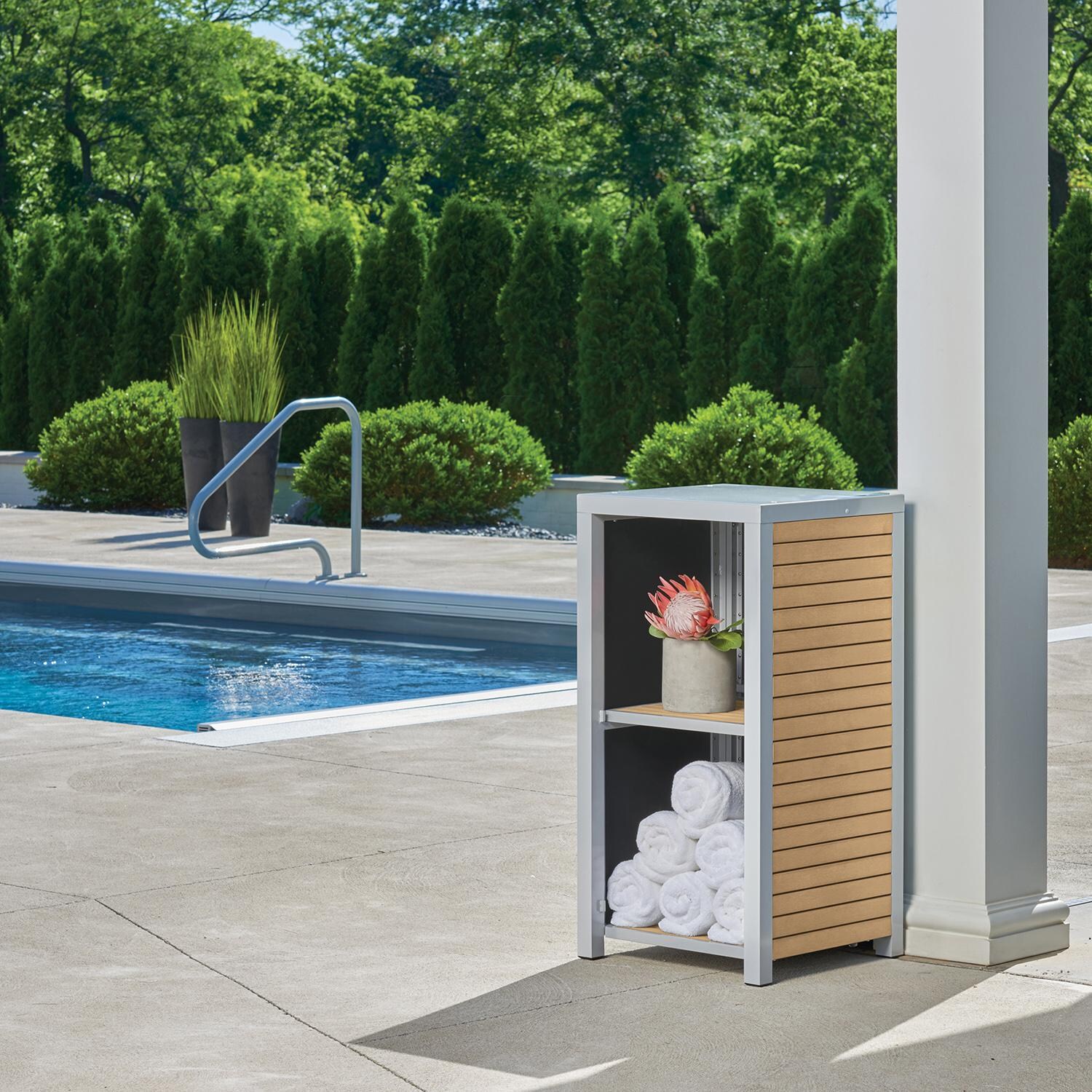 Oxford Garden Travira Natural Tekwood Shelf thumbnail