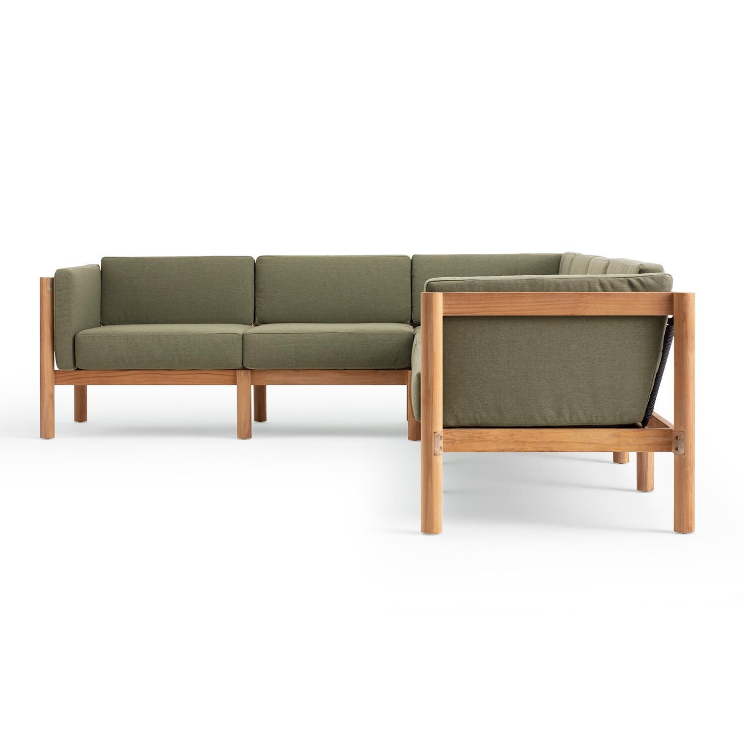 Neighbor SECT1 - LE 6 Piece Sectional W/ Sunbrella Cushion Arms - Long Side View thumbnail