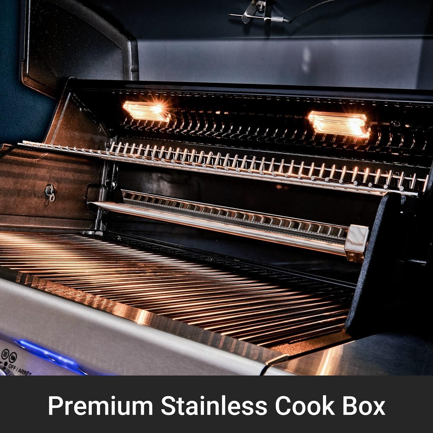 Broil King 957944 Regal S 690 PRO IR 6-Burner Propane Gas Grill With Rotisserie & Infrared Side Burner - Stainless Steel - Premium Stainless Cook Box - Detail thumbnail