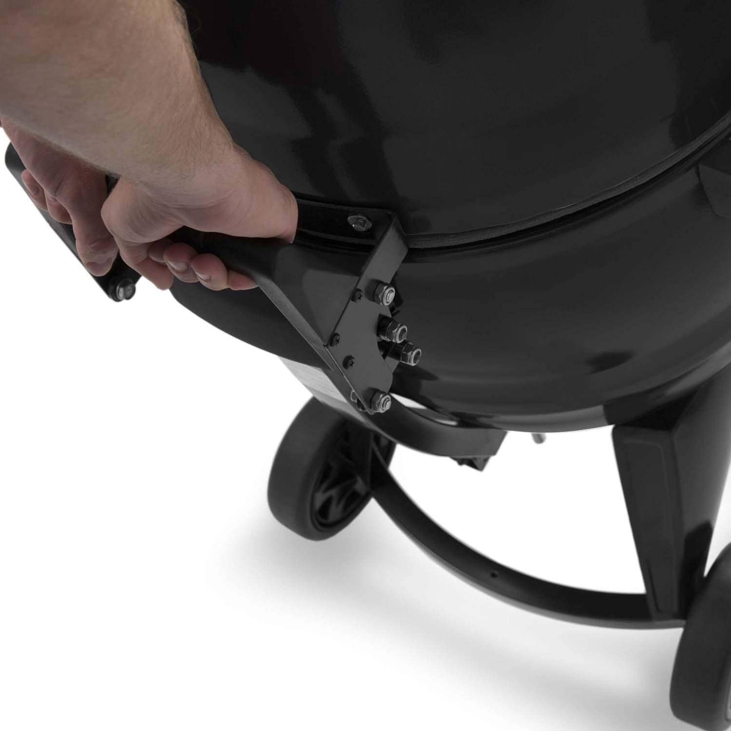 Broil King Keg 5000 Steel Charcoal Kamado Grill - Gray - Back Handle - Detail thumbnail