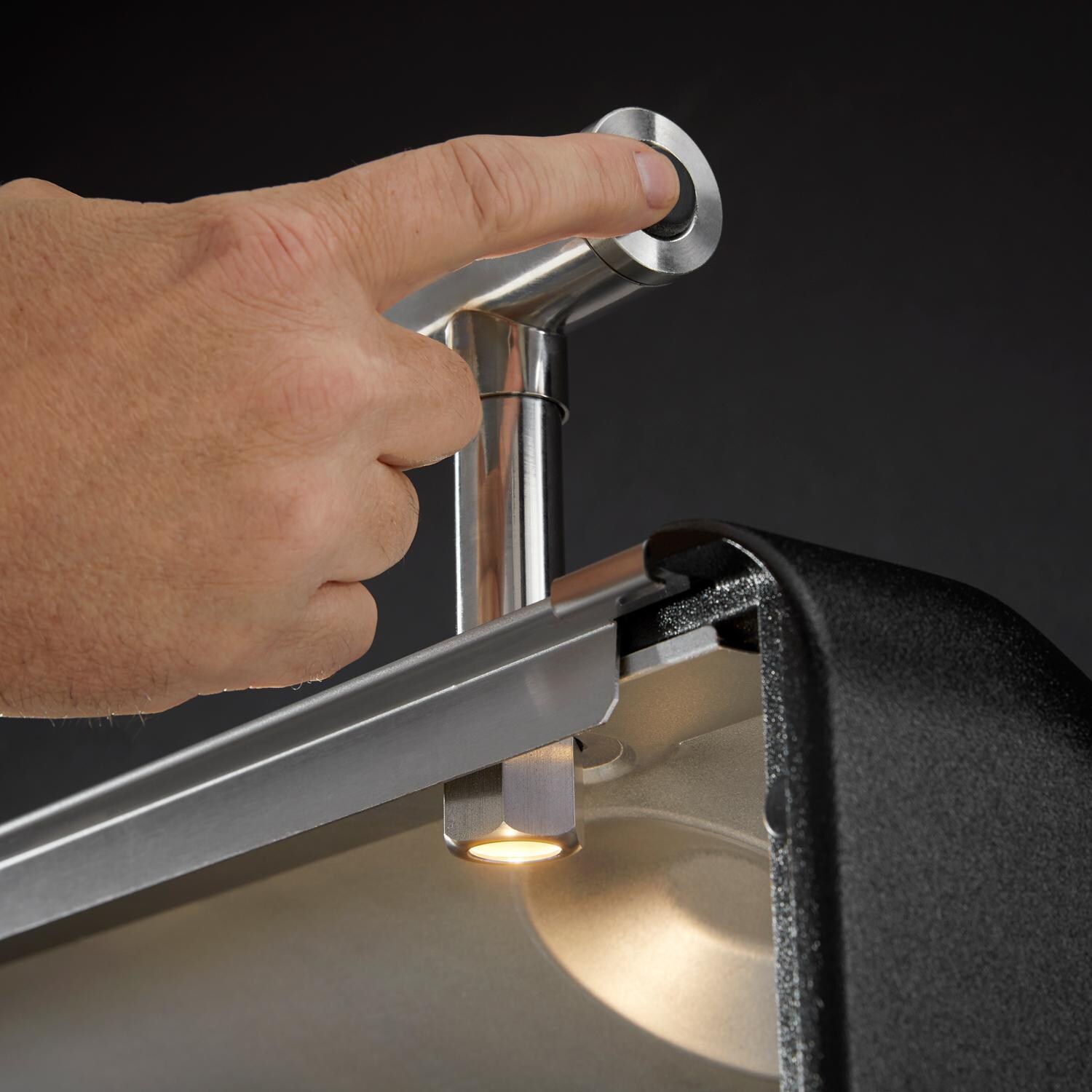 Weber GENESIS 35313301 SP-E-325s Special Edition Propane Gas Grill with Sear Burner - Black - Night Time Grill Lighting thumbnail