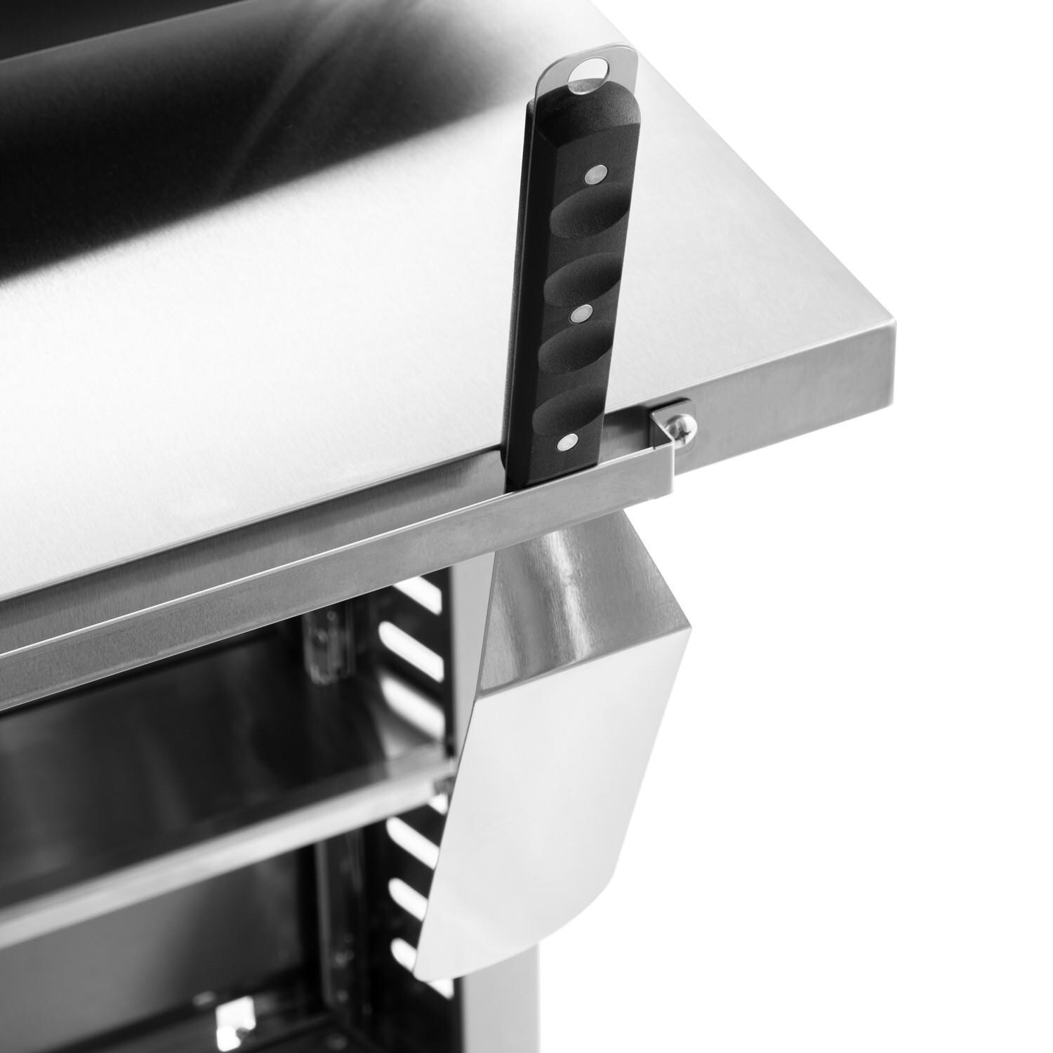 Victory VCT-G4B-LP 36-Inch 4-Burner Propane Gas Griddle - Right Shelf Has Hanger Rail thumbnail