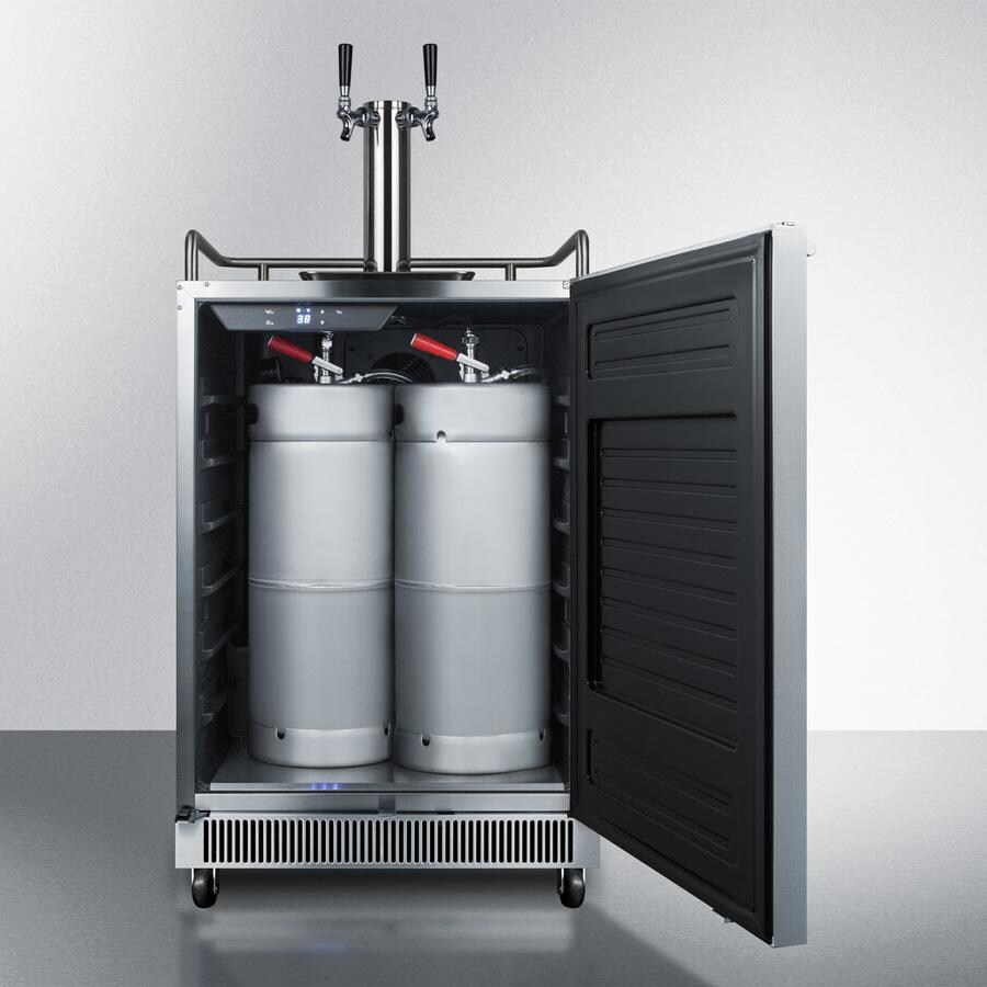 Summit 24-Inch 6.5 Cu. Ft. Outdoor Double Tap Beer Dispenser / Kegerator - Lifestyle View thumbnail