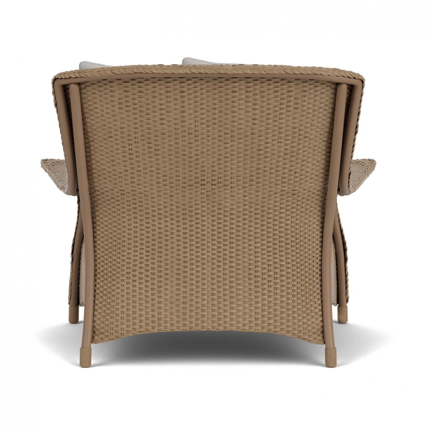 Lloyd Flanders Mandalay Chair and a Half in Fawn Finish with Tundra Dove Fabric - Back thumbnail