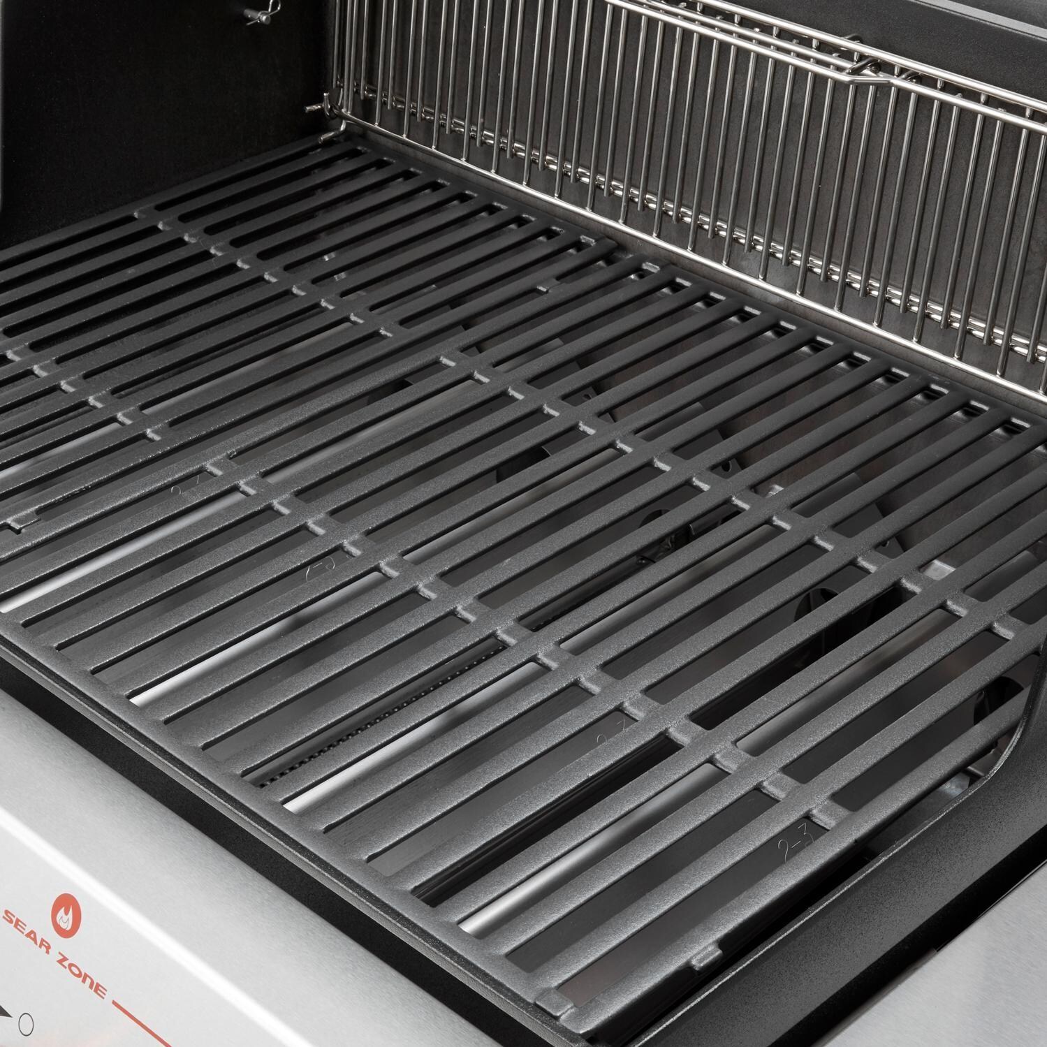 Weber GENESIS 37610001 EX-335 Natural Gas Smart Grill with Sear Burner & Side Burner - Black - Porcelain Enameled Cast Iron Cooking Grates - Detail thumbnail