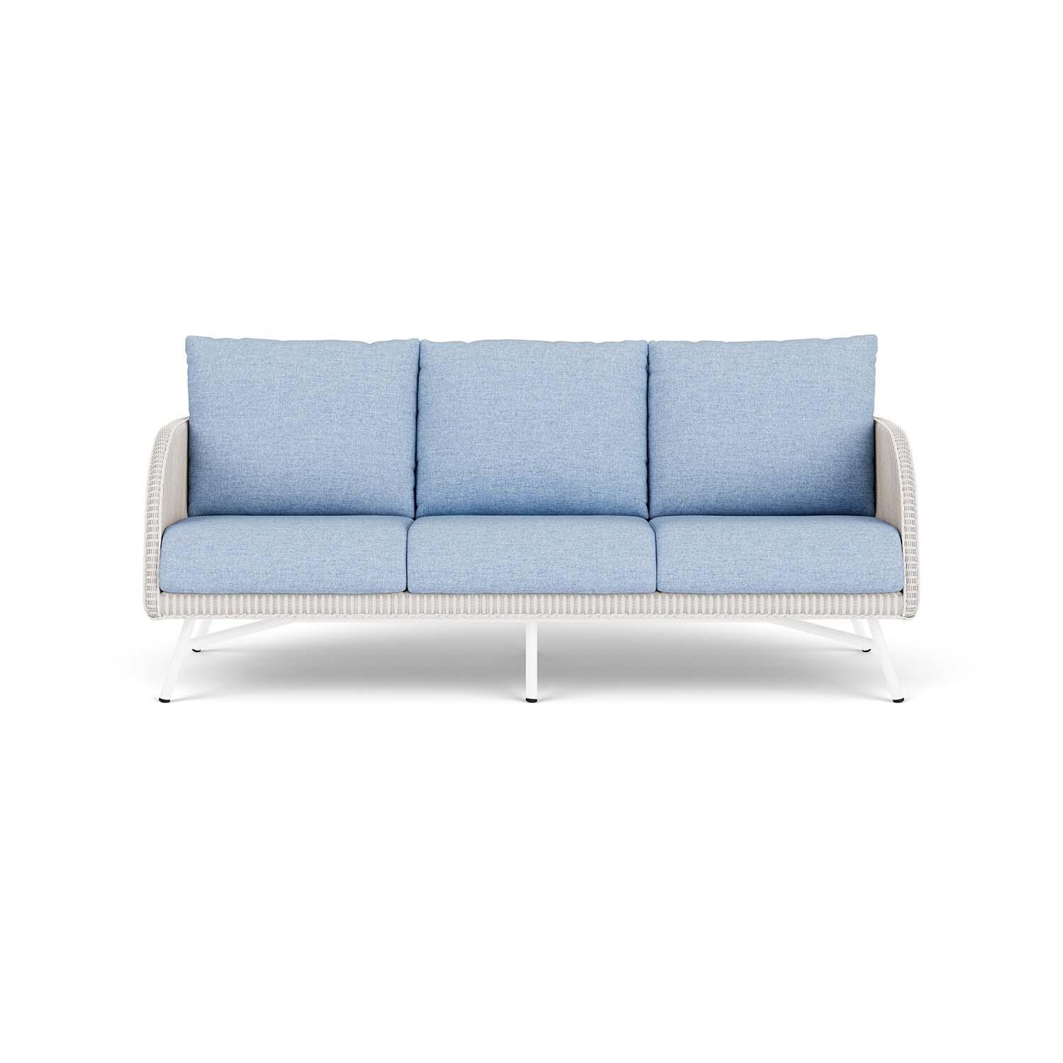 Essence Lloyd Loom Sofa in White/Demo Skyway by Lloyd Flanders