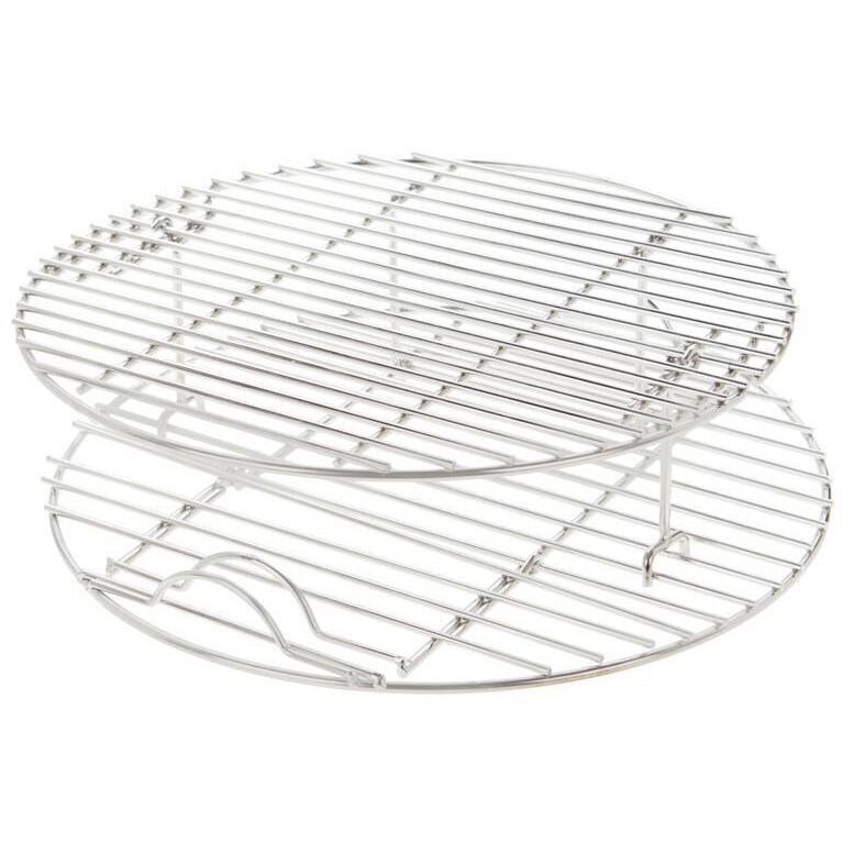 Lifesmart SCS-K18AHTQ 18-Inch Ceramic Kamado Grill With 5-Piece Accessory Bundle  - Turquoise - 2-Tier Cooking Grates thumbnail