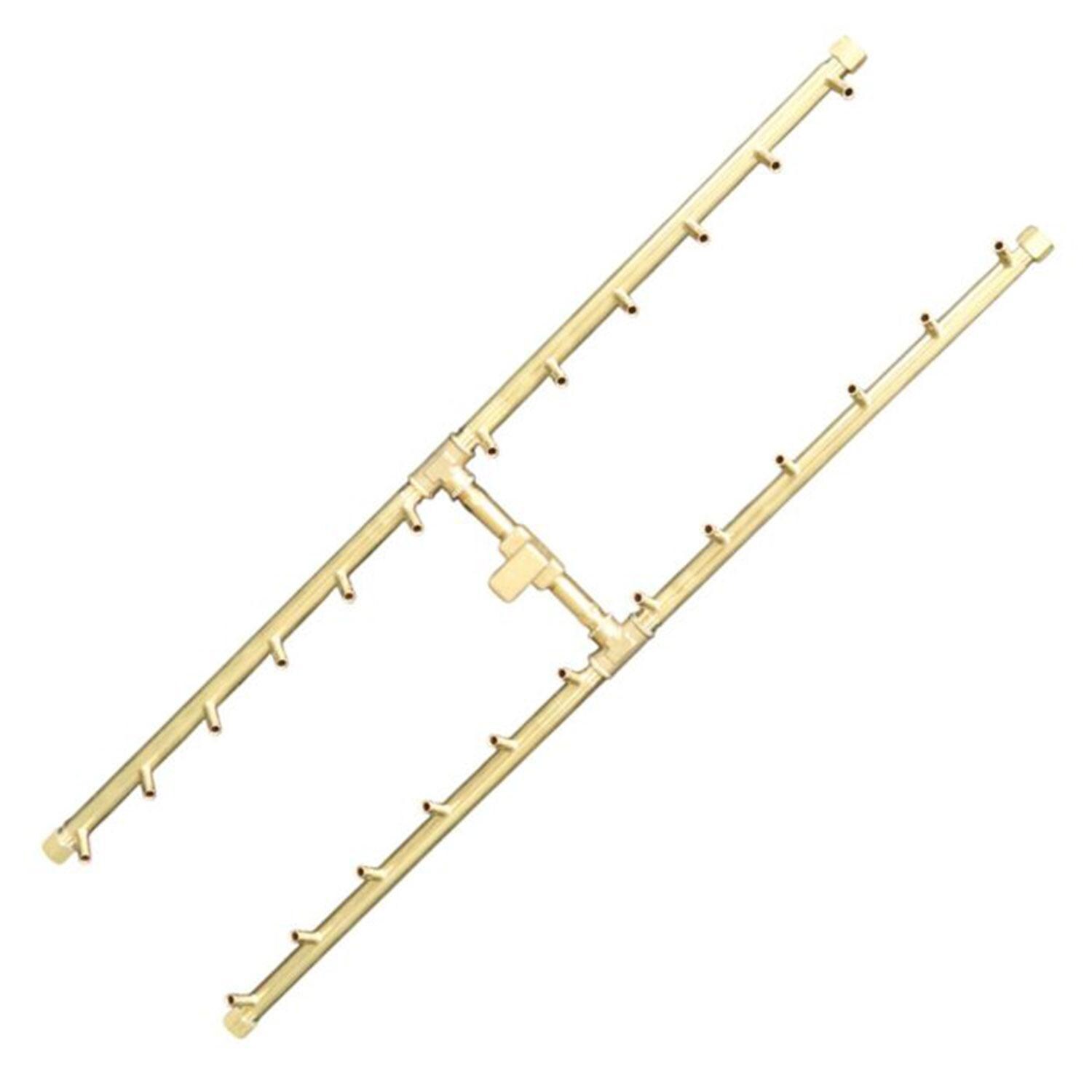 Warming Trends 36 X 8 3/4 H-Style Brass Natural Gas/Propane Burner w/ Flex Line Kit