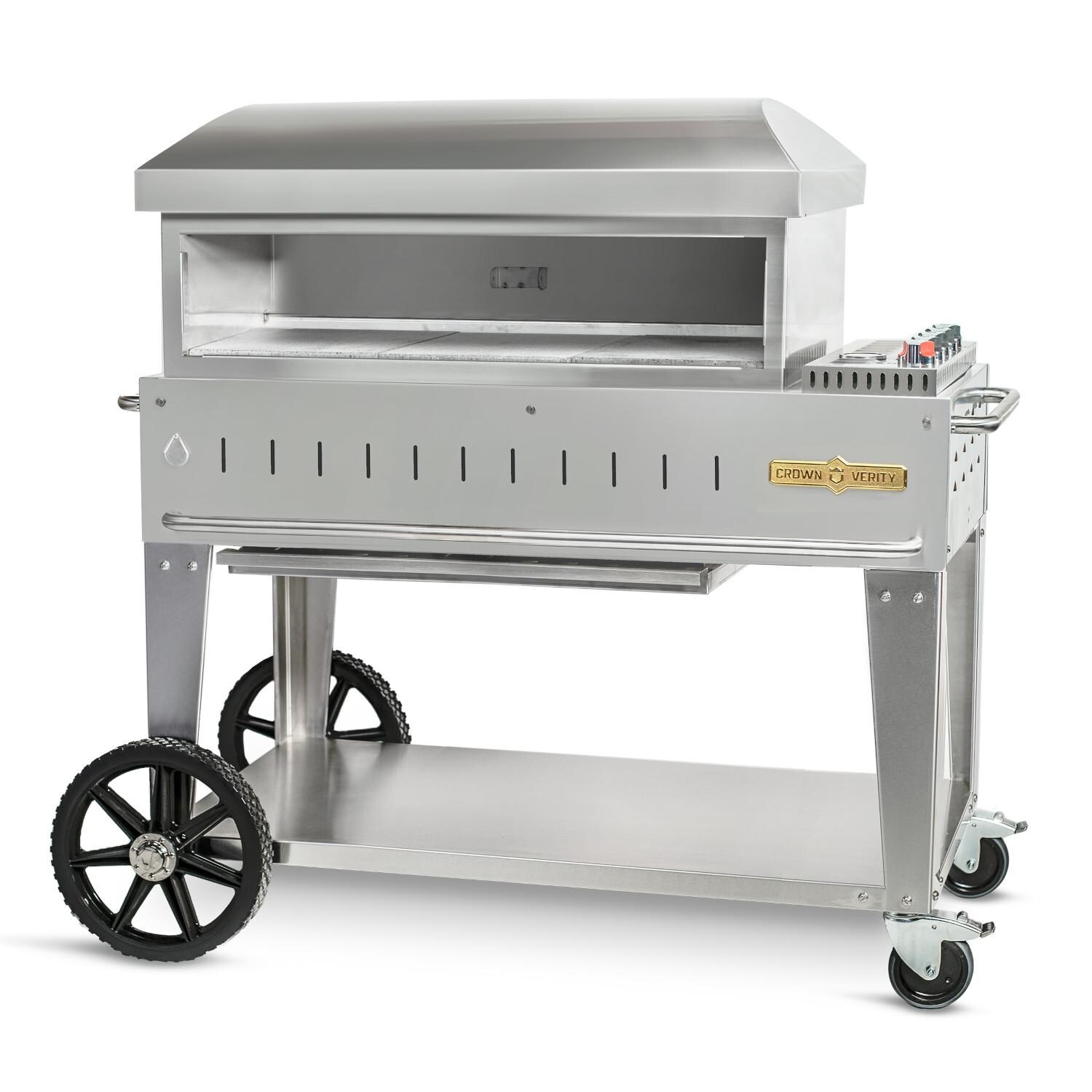 Crown Verity 36-Inch Mobile Natural Gas Pizza Oven - CV-PZ36-MB-NG