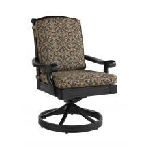 Kingstown Sedona Cast Aluminum Patio Swivel Rocker Dining Arm Chair W/ Sunbrella Fabric By Tommy Bahama image