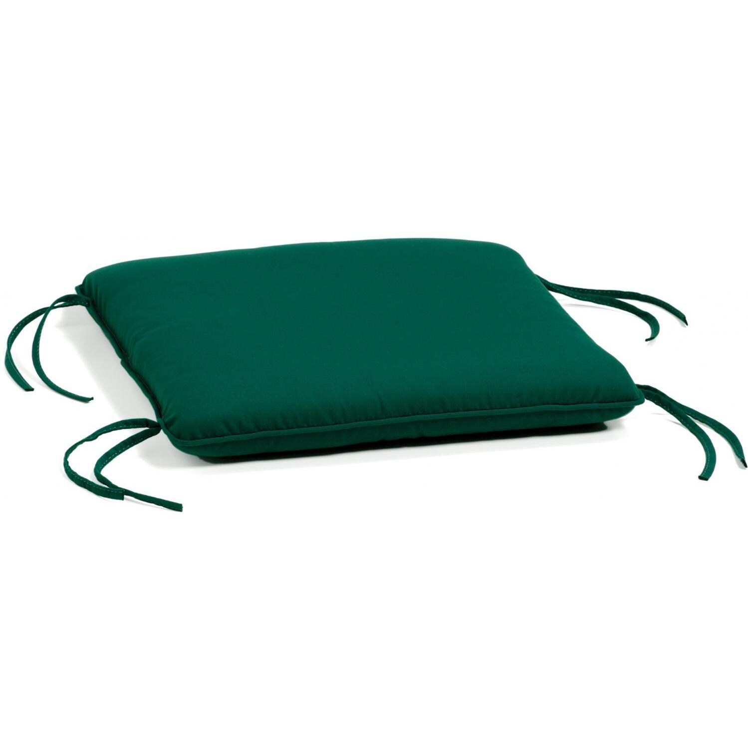 Sunbrella Canvas Canvas Hunter Green Small Outdoor Replacement Ottoman Cushion W/ Knife Edge By Oxford Garden