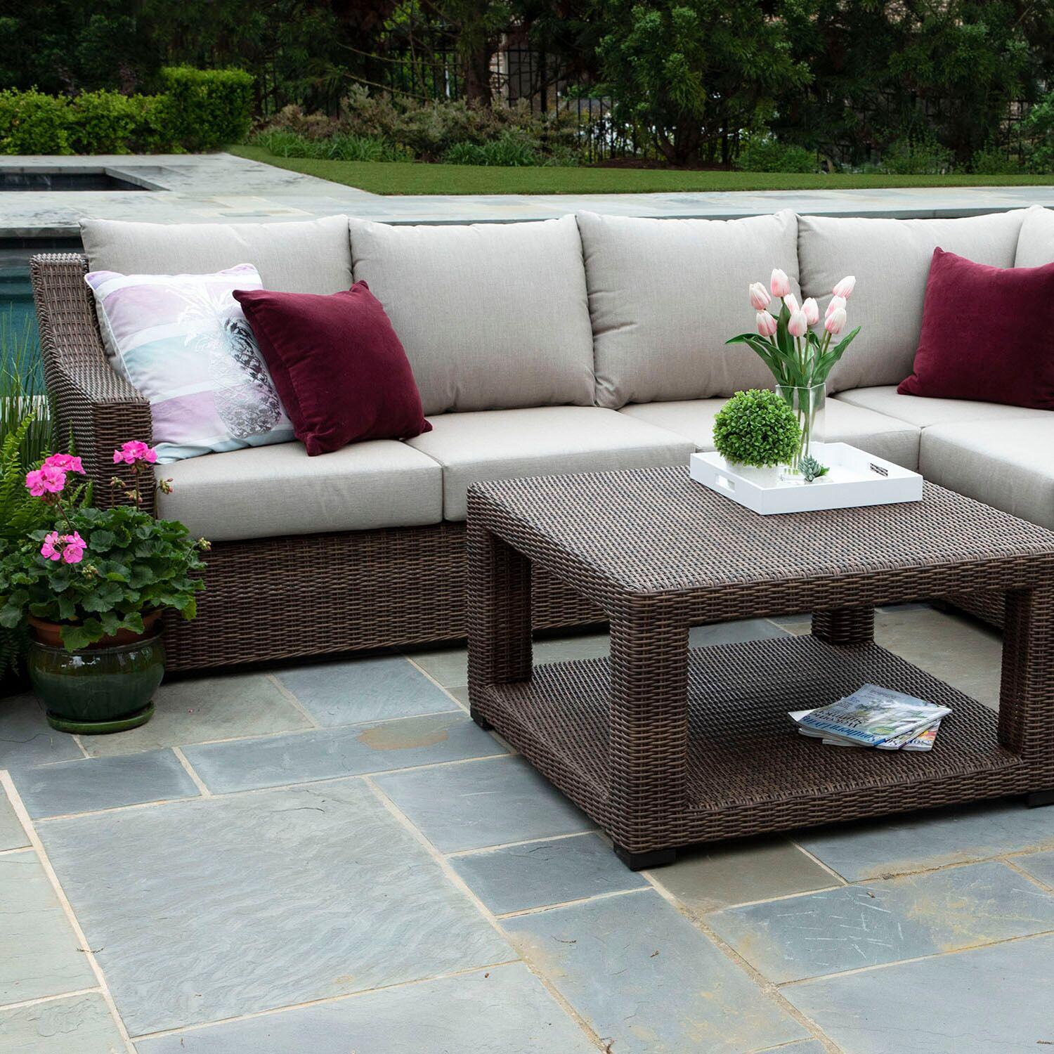 Alder 5 Piece Wicker Sectional Set by Canopy Home and Garden - Close View thumbnail