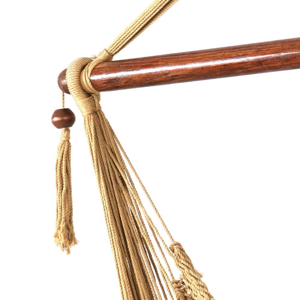 Ultimate Patio Extra Large Hanging Caribbean Hammock Chair - Tan - Bar Detail