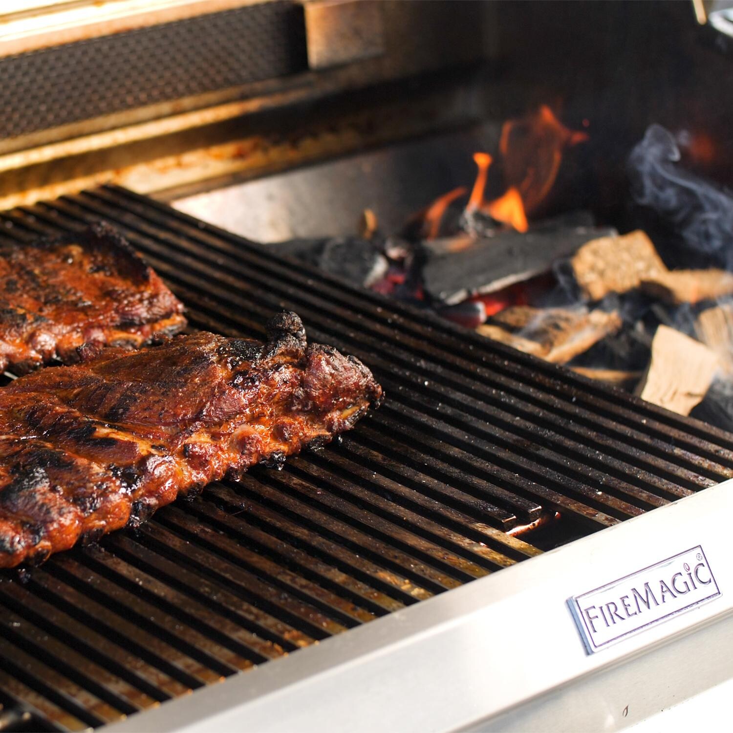 Fire Magic Echelon Diamond Gas Grill - Cooking Ribs thumbnail