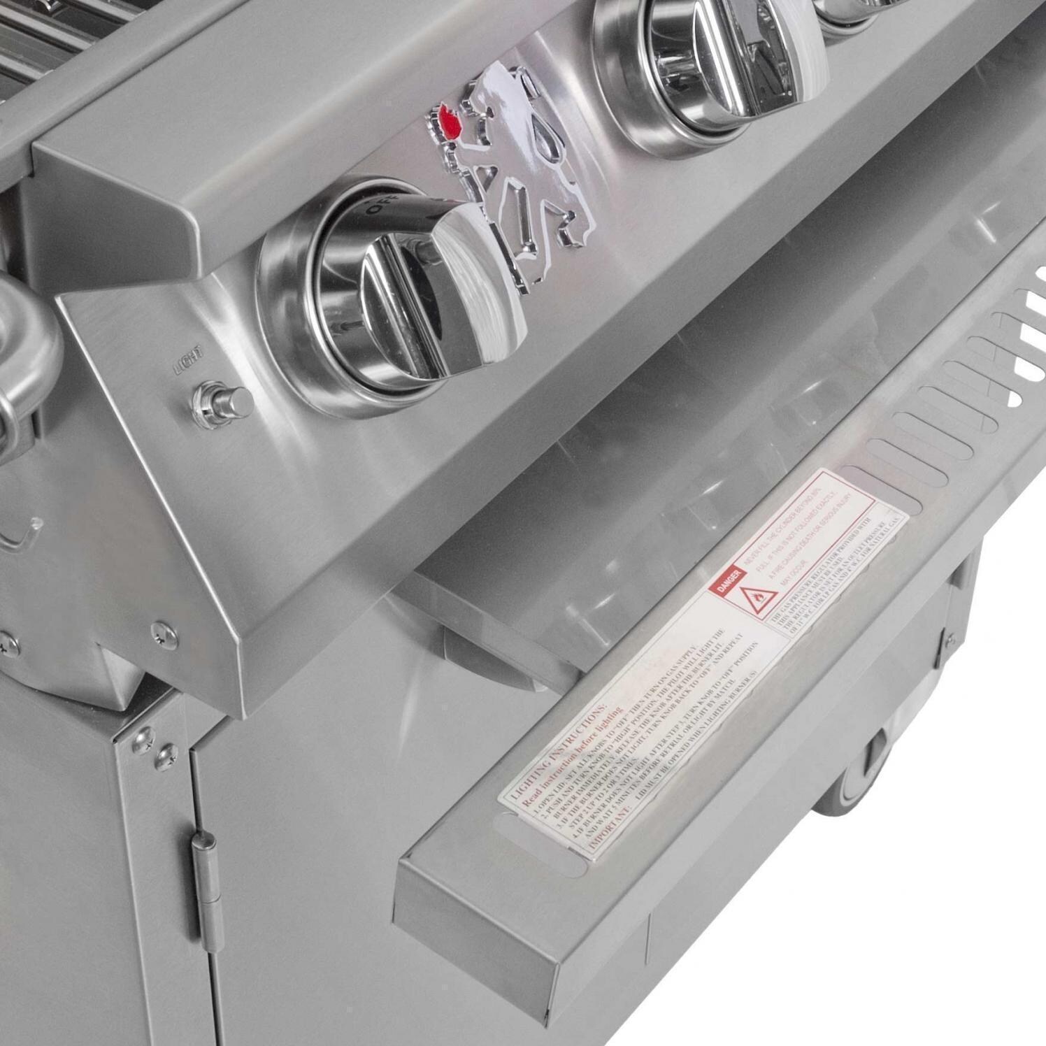 Lion 65623 L60000 32-Inch 4-Burner Stainless Steel Natural Gas Grill On Cart - Drip Tray thumbnail