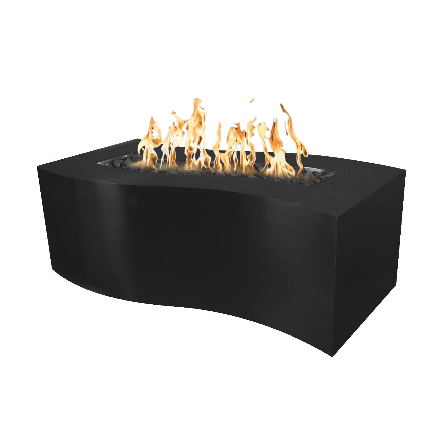 Billow Wavy Black Powder Coated Steel Fire Pit thumbnail