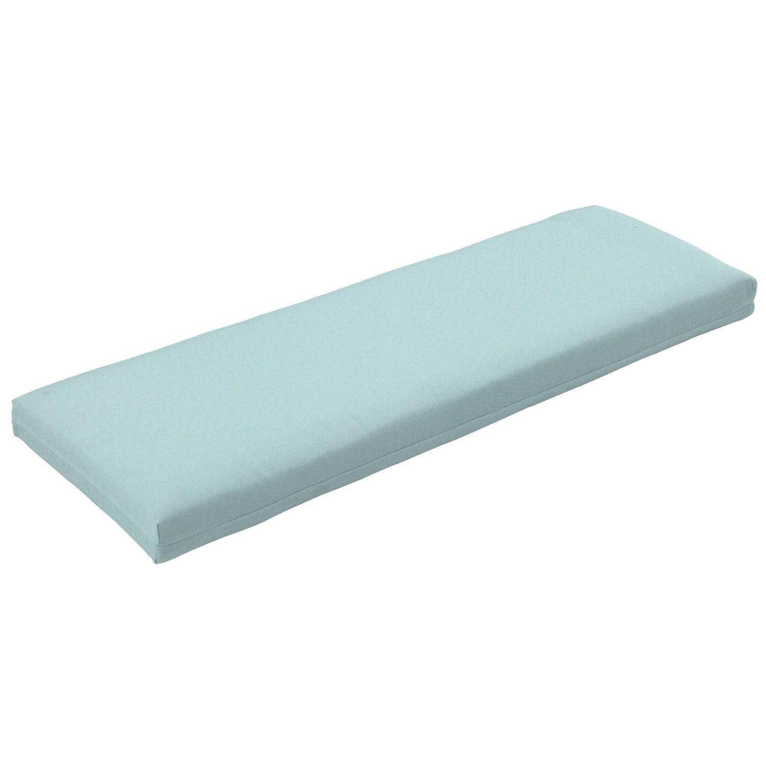 Sunbrella Canvas Glacier Large Outdoor Replacement Bench Cushion W/ Knife Edge By UltimatePatio.com thumbnail