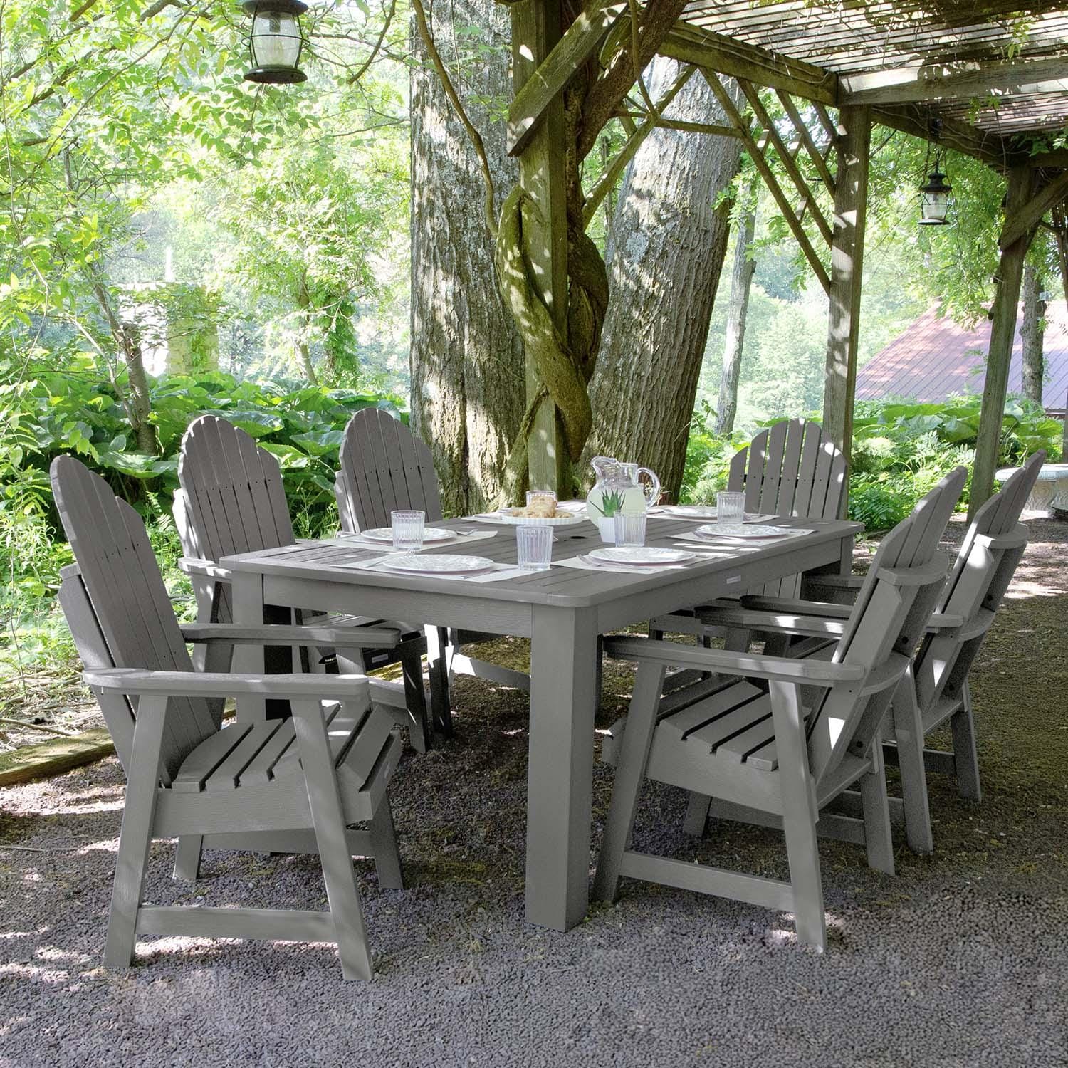 Lakeview Outdoor Designs Dream Bay 7 Pc Recycled Plastic Rectangular Dining Set in Coastal Teak by - LV-ST7HM1CO4AA-CGE